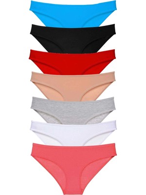 Moda Şahsenem 7 Adet Süper Eko Set Likralı Kadın Slip Külot Set 3