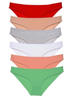 Moda Şahsenem 6 Adet Süper Eko Set Likralı Kadın Slip Külot Renk 4