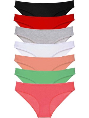 Moda Şahsenem 7 Adet Süper Eko Set Likralı Kadın Slip Külot Set 6