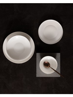 Madame Coco Mirage 6 Kişilik 24 Parça Yemek Takımı - Beyaz/silver