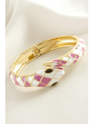 Nacario Yılan Mineli Kelepçe Bileklik