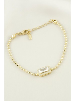 Nacario Xuping Kare Zirkon Taşlı Lüks Çelik Bileklik