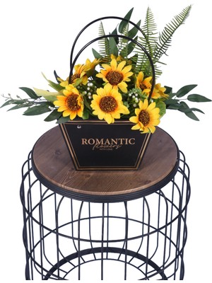 Yapay Çiçek Sitesi Yapay Çiçekli Romantic Çanta Aranjmanı Model 13