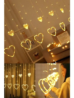 Aylis Asılabilir Sarkım Ledli Kalpli Modlu Dekoratif Ev Oda Bahçe Aydınlatma Sarkıtma Ledi