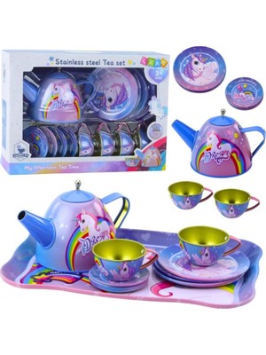 Farbu Oyuncak Metal Oyuncak Unicorn Çay Saati Fincan Takımı Seti