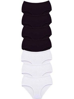 Moda Şahsenem 7 Adet Tutku Kadın Yüksek Bel Bato Kalın Lastik Külot S4