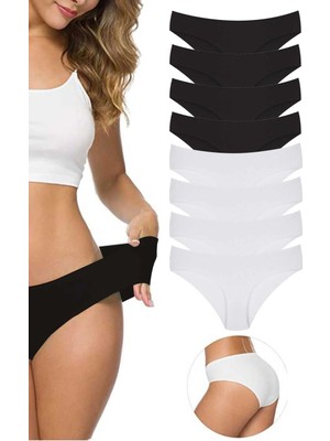 Moda Şahsenem 8 Adet Kadın Dikişsiz Lazer Kesim Esnek Iz Yapmayan Külot S1