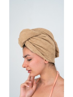 Emillie %100 Pamuk Havlu Saç Bonesi – Hızlı Kuruyan, Yumuşak ve Yüksek Su Emici Saç Havlusu