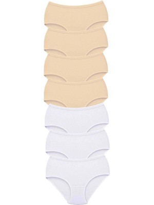 Moda Şahsenem 7 Adet Tutku Kadın Yüksek Bel Bato Kalın Lastik Külot S9