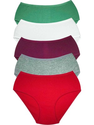 Moda Şahsenem 5 Adet Kadın Yüksek Bel Ribana Bato Külot S044