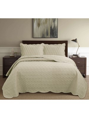 Bella Home Honey Comb 3D Çift Kişilik Yatak Örtüsü Seti (3 Parça) - 260X240 cm