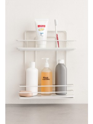 Jasper 5928 Şampuanlık Kristal Lamalı Iki Katlı Beyaz