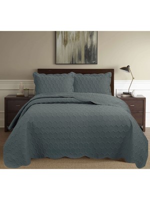 Bella Home Honey Comb 3D Çift Kişilik Yatak Örtüsü Seti (3 Parça) - 260X240 cm