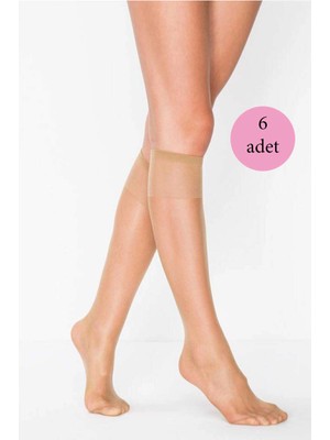 Moda Şahsenem 6 Adet Süper Ince 15 Den Mat Pantolon Çorabı Bronz