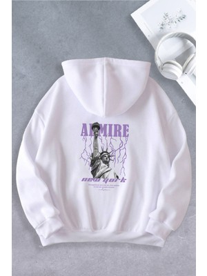 Nevermind Nevermind Unisex Kadın Erkek NewYork Şimşek Modeli Oversize Sweatshirt