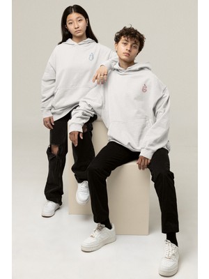 Nevermind Ateş ve Su Baskılı Sevgili Hoodie – Kadın Erkek Oversize Çift Sweatshirt