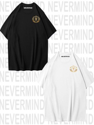 Nevermind Hanımcı/beyci Spor Baskılı Ikili Oversize Sevgili Tshirt Eş Kombini
