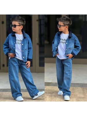 Gültekin Bebe Strong Kadife Yakalı TAKIM-132281095 - Mavi