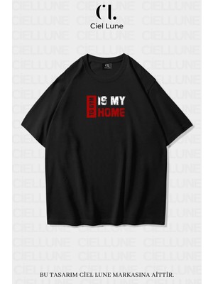 NEVERMIND Nevermind Unisex Kadın Erkek To GYM  Baskılı Özel Tasarım Oversize T-shirt