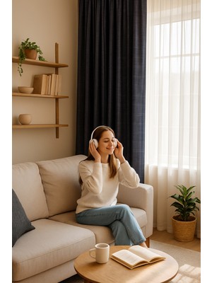 Quba Deco Keten Dokulu Blackout Işık Geçirmez Ekstraforlu Karartma Fon Perde Yatak Odası Çocuk Odası Salon