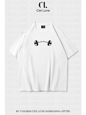 Nevermind Unisex Kadın Erkek No Rain No Gain Baskılı Özel Tasarım Oversize T-Shirt