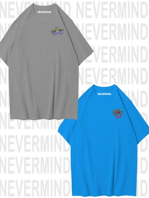 Nevermind Unisex To Infinity & Beyond Ön Baskılı Sevgili Çift Kombini Tasarım Oversize Tshirt 2'li