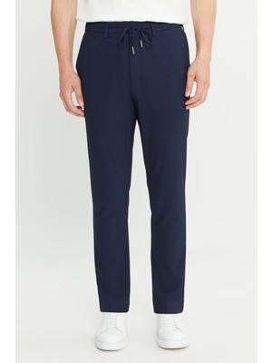 Altınyıldız Classics Slim Fit Dar Kesim Gofre Desenli Beli Bağlamalı Yan Cepli Travel Casual Pantolon