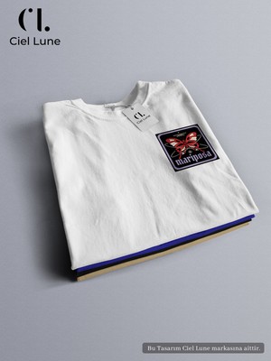 NEVERMIND Nevermind Unisex Mariposa Özel Tasarım - Oversize T-Shirt