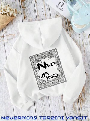Nevermind Unisex Carpet Regional Baskılı Oversize Baskılı Kapşonlu Sweatshirt 3 Iplik