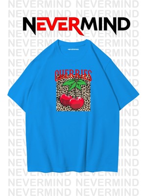 Nevermind Unisex Cherries Baskılı Oversize Tshirt