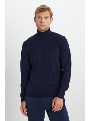 Tüylenme Yapmayan Anti Pilling Özellikli Standart Fit Tam Balıkçı Yaka Triko