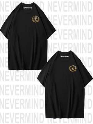 Nevermind Hanımcı/beyci Spor Baskılı Ikili Oversize Sevgili Tshirt Eş Kombini