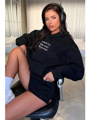 Nevermind Unisex Oversize Hoodie - Blessed Tasarım Sweatshirt