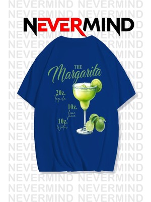 Nevermind The Margarita Baskılı Oversize Tişört - %100 Pamuk Unisex