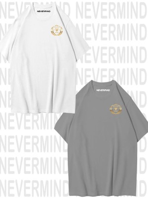 Nevermind Hanımcı/beyci Spor Baskılı Ikili Oversize Sevgili Tshirt Eş Kombini