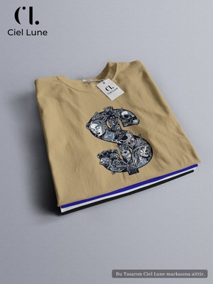 NEVERMIND Nevermind Unisex Dolar Ghetto Özel Tasarım - Oversize T-Shirt