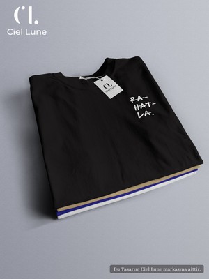 NEVERMIND Nevermind Unisex Be Calm Özel Tasarım - Oversize T-Shirt