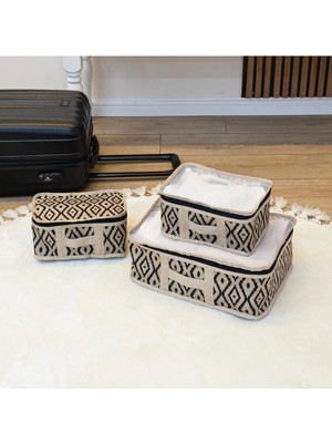 Helen's Home Lüx 3'lü Bavul Içi Düzenleyici Seyahat Çantası Organizer