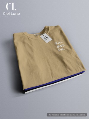 NEVERMIND Nevermind Unisex Be Calm Özel Tasarım - Oversize T-Shirt