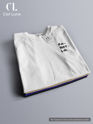 NEVERMIND Nevermind Unisex Be Calm Özel Tasarım - Oversize T-Shirt