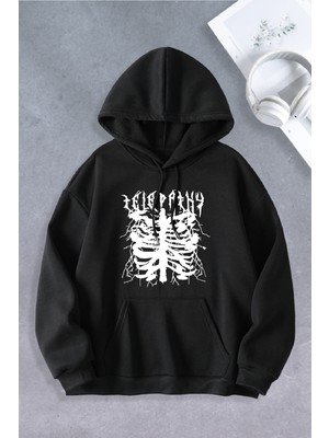 Nevermind Unisex Kadın Erkek Telepathy Baskılı Oversize Sweatshirt