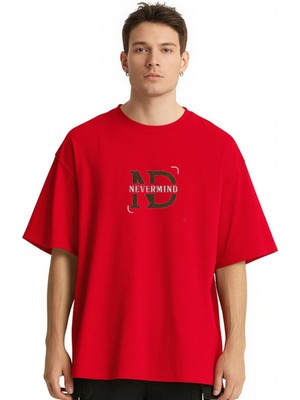 Nevermind Baskılı Oversize Tişört | Erkek Streetwear T-Shirt