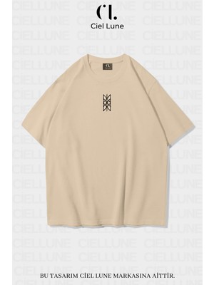 NEVERMIND Nevermind Unisex Kadın Erkek Wyrd Baskılı Özel Tasarım Oversize T-shirt