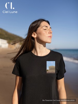 Nevermind Unisex Kadın Erkek Athens Acropolis  Baskılı Özel Tasarım Oversize T-Shirt