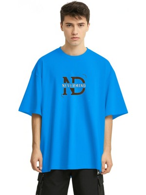 Nevermind Baskılı Oversize Tişört | Erkek Streetwear T-Shirt