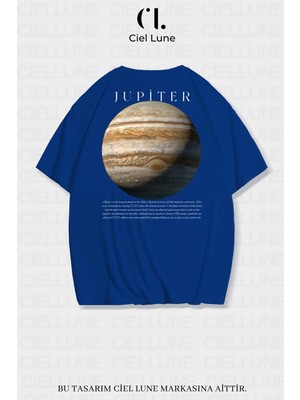 Nevermind Unisex Kadın Erkek Jupiter Baskılı Özel Tasarım Oversize T-Shirt