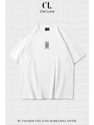 NEVERMIND Nevermind Unisex Kadın Erkek Wyrd Baskılı Özel Tasarım Oversize T-shirt