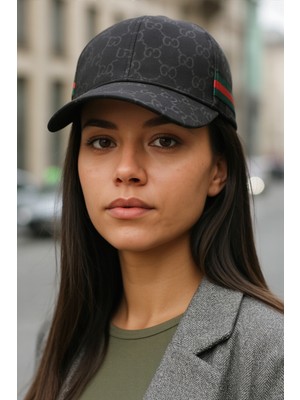 Verahed Unisex Ayarlanabilir Desen ve Motifli Siyah G Şapka Spor Şapka