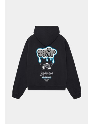 Nevermind Oversize Pamuklu Hoodie - Drip Streetwear Tasarım Sweatshirt