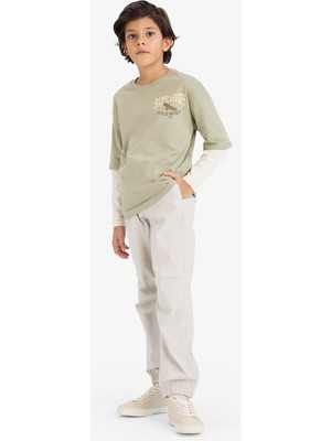 DeFacto Erkek Çocuk Jogger Fit Gabardin Pantolon B6713A826SM